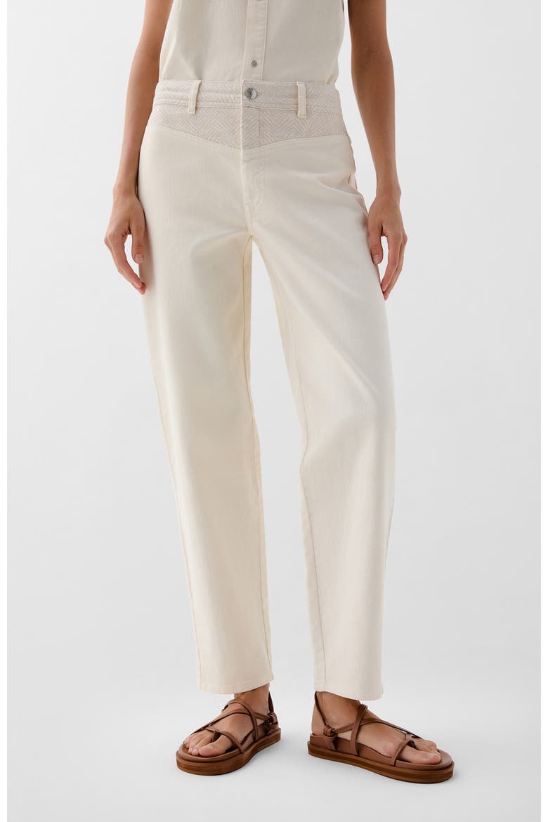 White Trize Denim Pant, Main, color, Offwhite