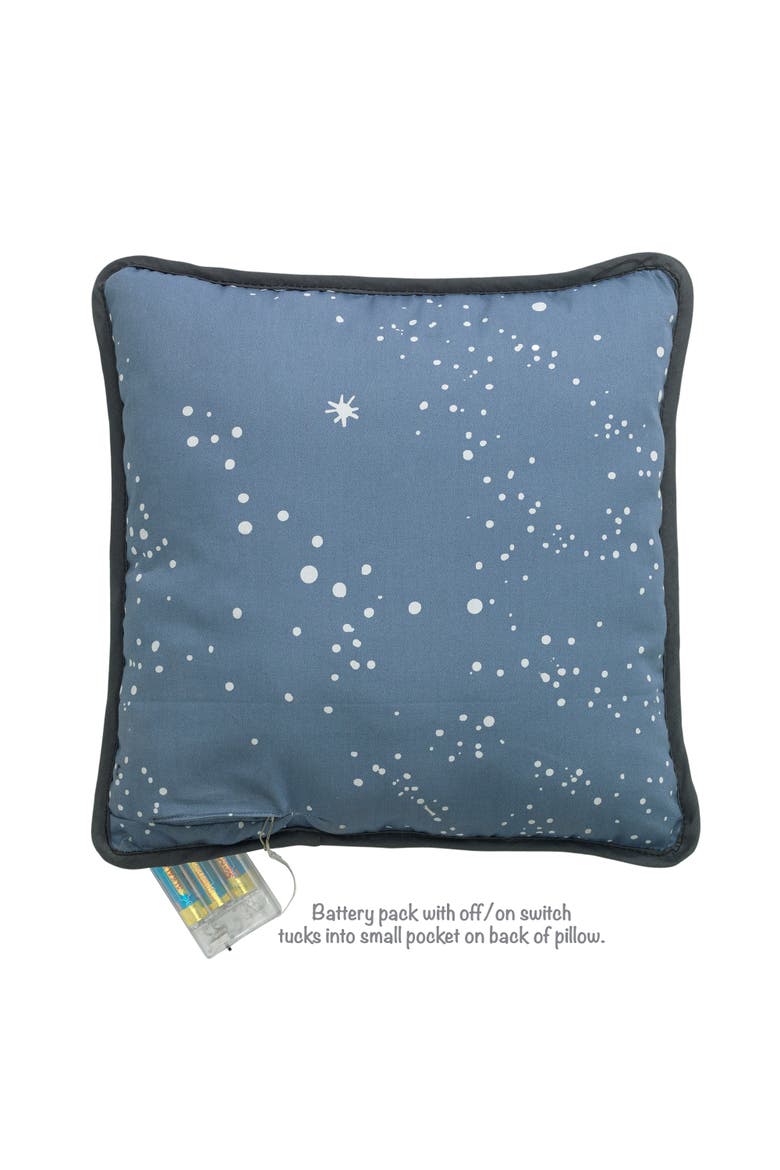 Star Wars Signature Galaxy LED Light-Up Decorative Throw Pillow, Alternate, color, Blue