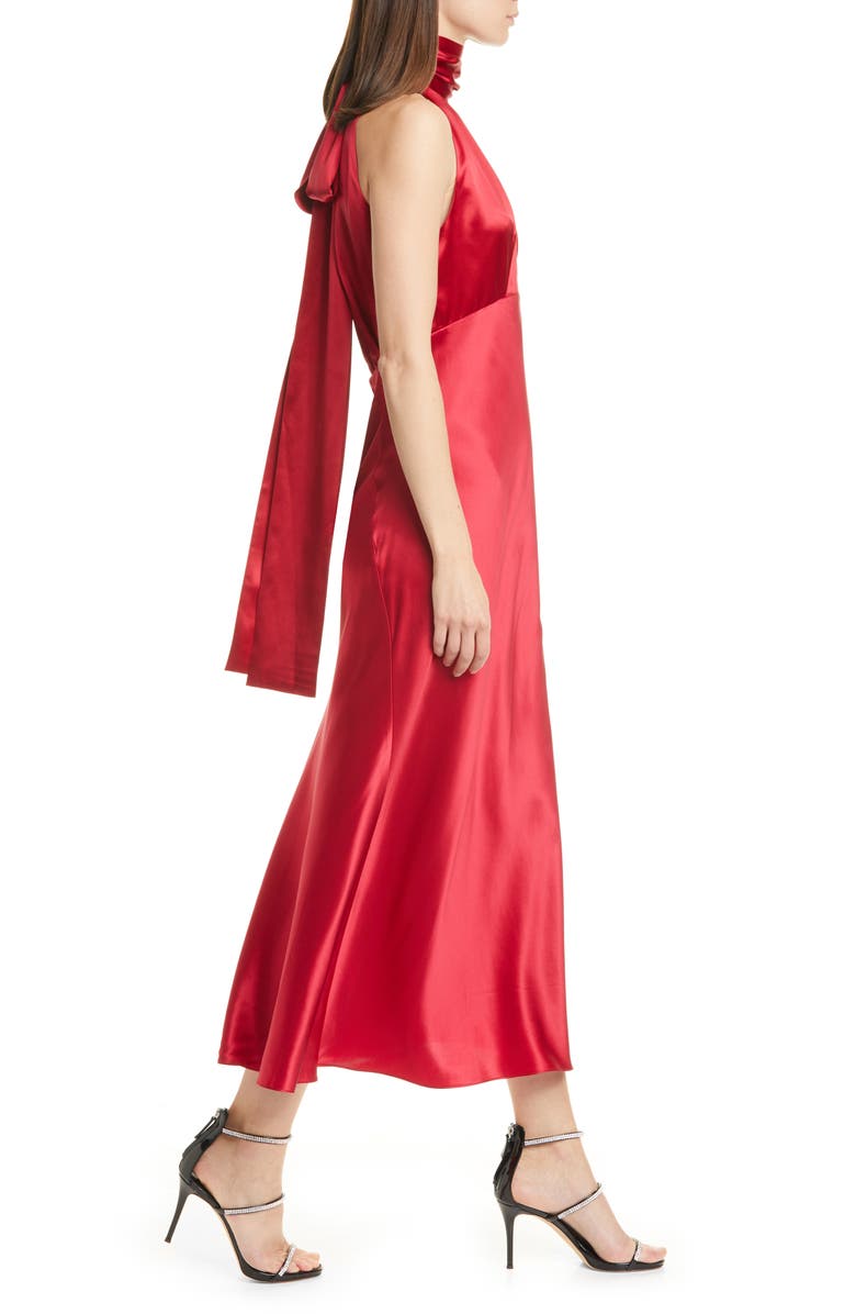 SALONI Michelle Silk Midi Dress, Alternate, color, 