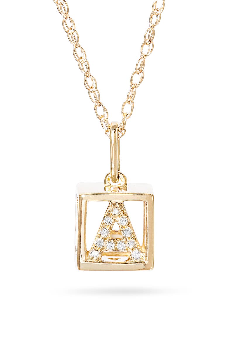 STONE AND STRAND Diamond Baby Block Necklace, Alternate, color,