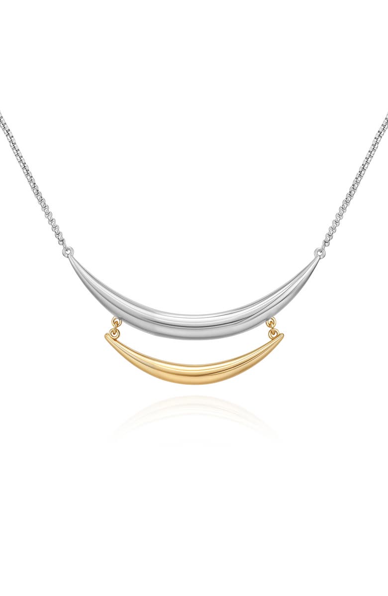 Vince Camuto Two-Tone Crescent Bar Pendant Necklace, Main, color, Two-Tone