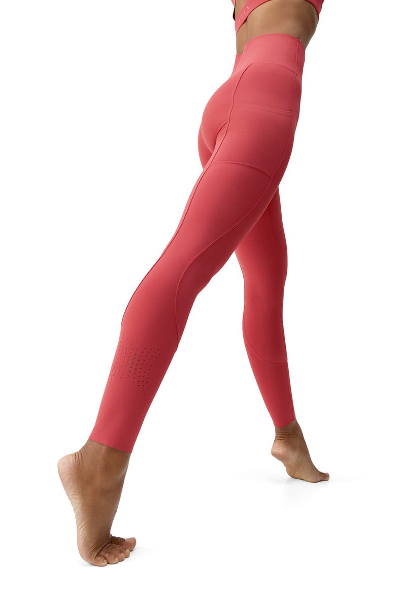 Denise Performance High Rise Sport Legging, Alternate, color, Goji