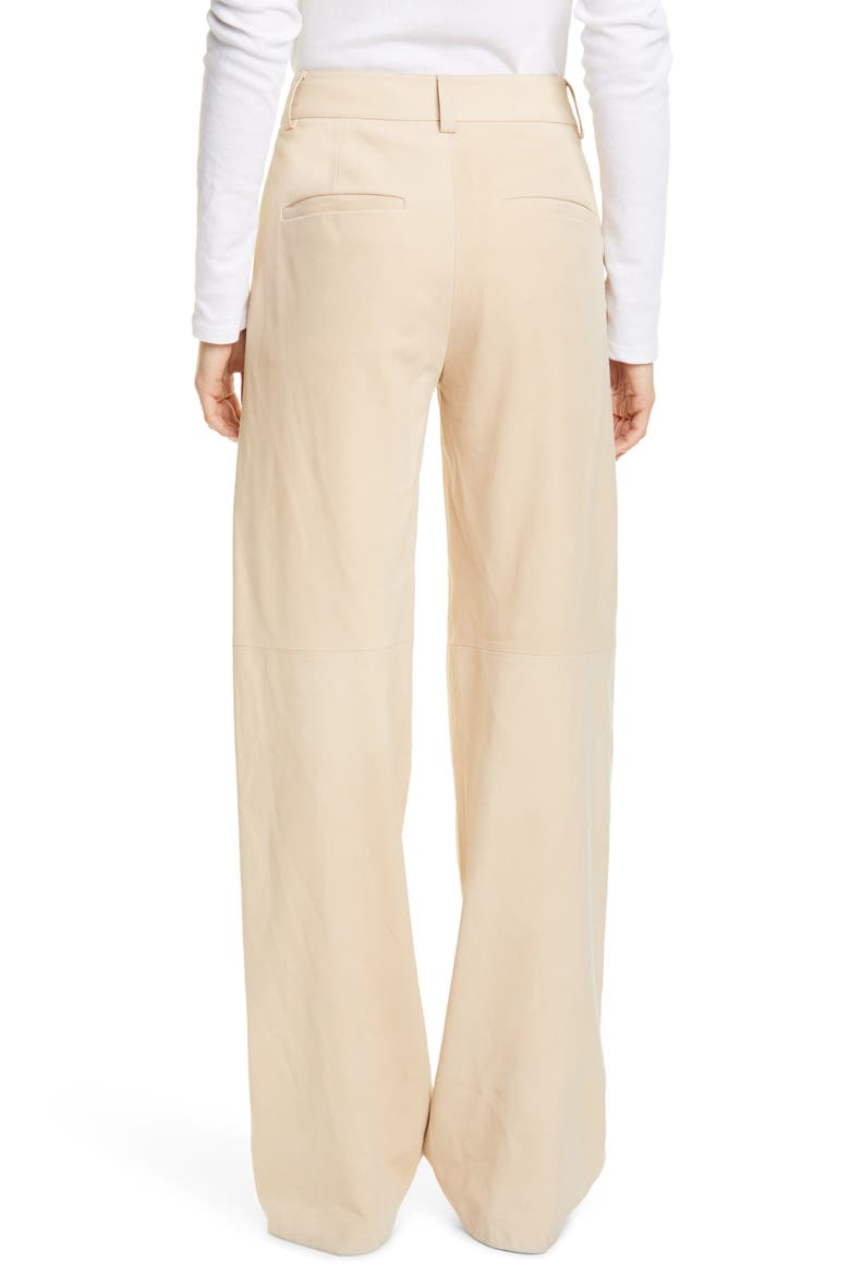 Suede Wide Leg Trousers, Alternate, color, DARK CHIFFON