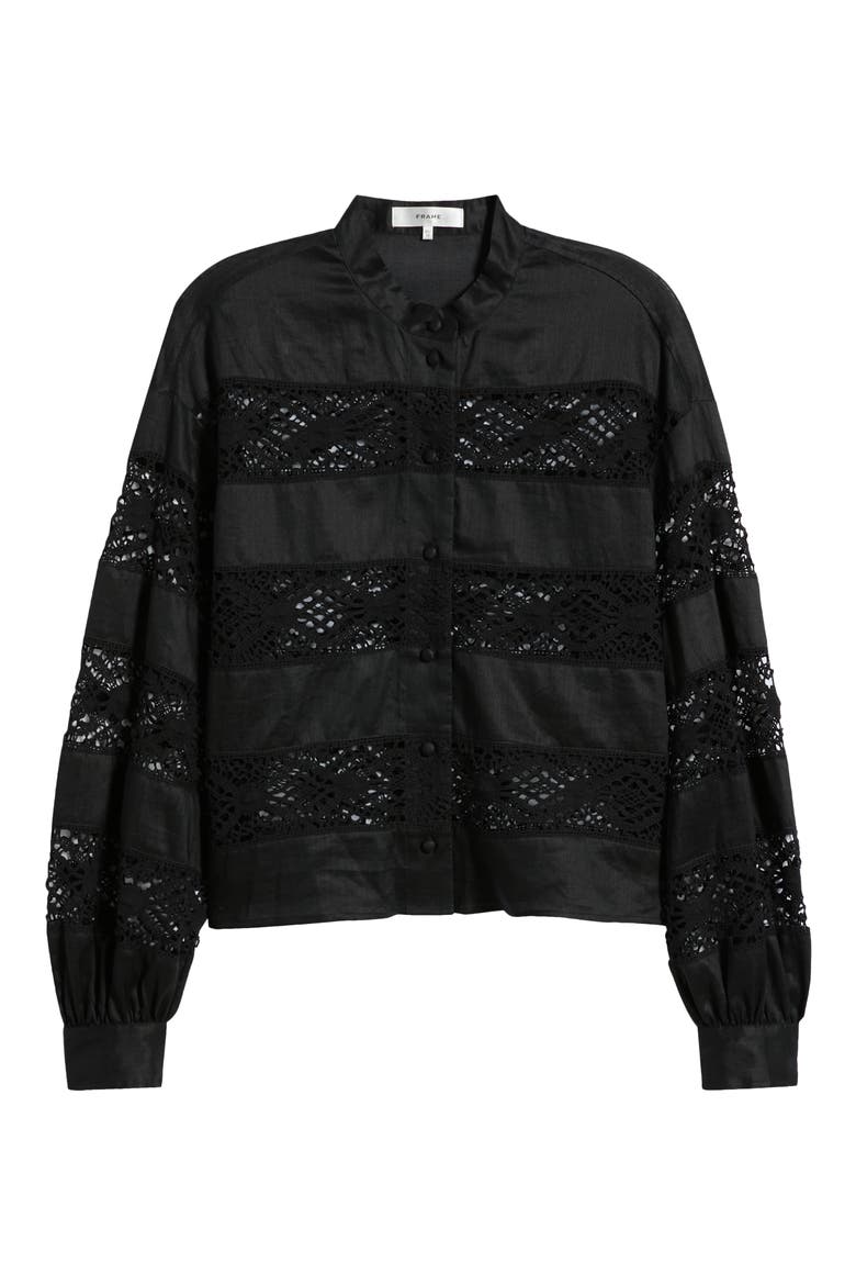 The Statement Heirloom Shirt, Alternate, color, BLACK