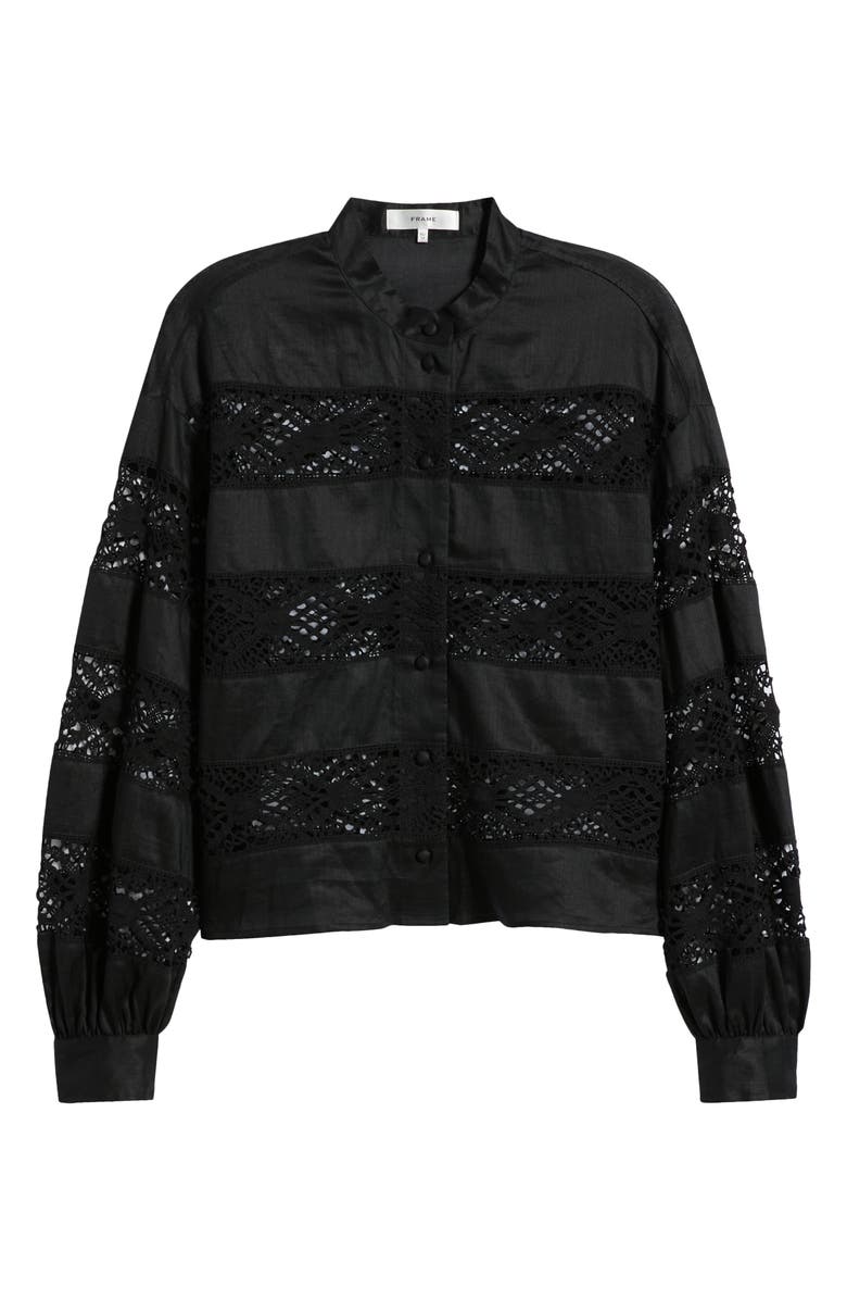 FRAME The Statement Heirloom Shirt, Main, color, Black