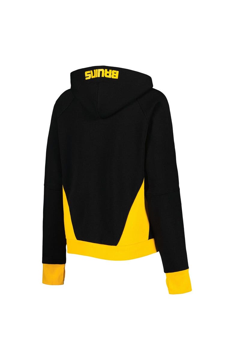 STARTER Women's Starter Black Boston Bruins Wishbone Half-Zip Hoodie, Alternate, color, 