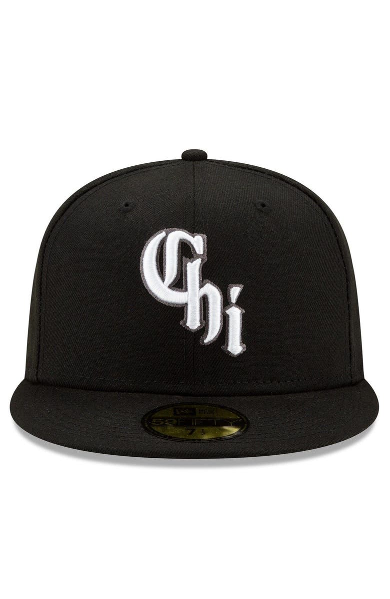 New Era Men's New Era Black Chicago White Sox 2021 City Connect 59FIFTY Fitted Hat, Alternate, color,