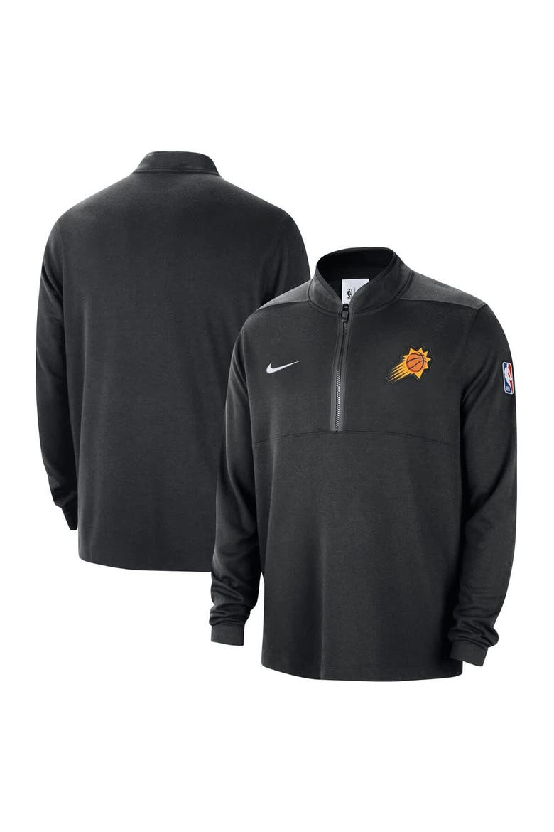 Men's Nike Black Phoenix Suns 2024/25 Courtside Performance Half-Zip Top, Main, color, Black