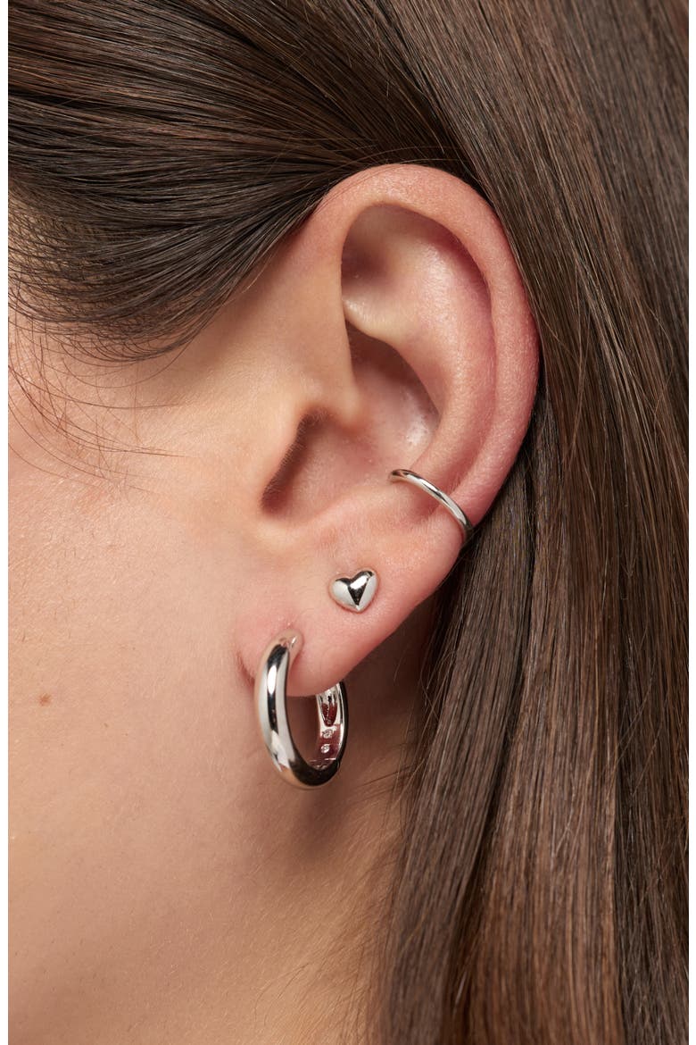 Stud Earrings - Lev Studs Silver, Alternate, color, Silver