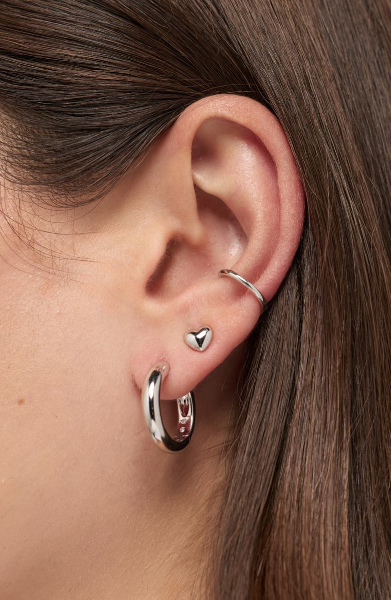 Ana Luisa Stud Earrings - Lev Studs Silver, Alternate, color, Silver