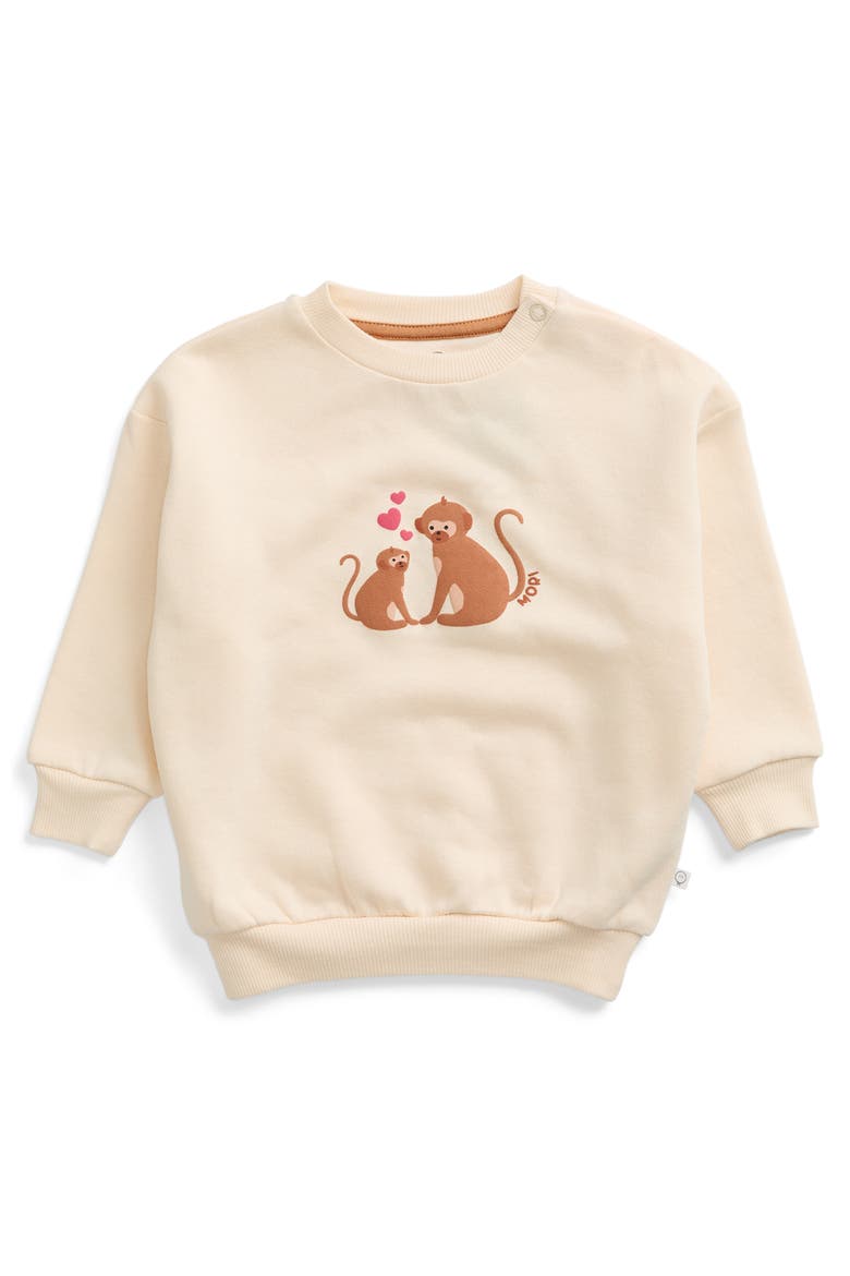 Oversized Sweatshirt, Main, color, Monkey & Gardenia