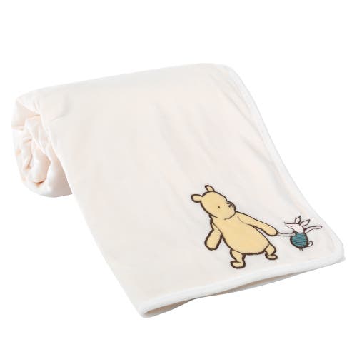 Lambs & Ivy Disney Baby Storytime Pooh Ultra Soft Fleece Baby Blanket In White