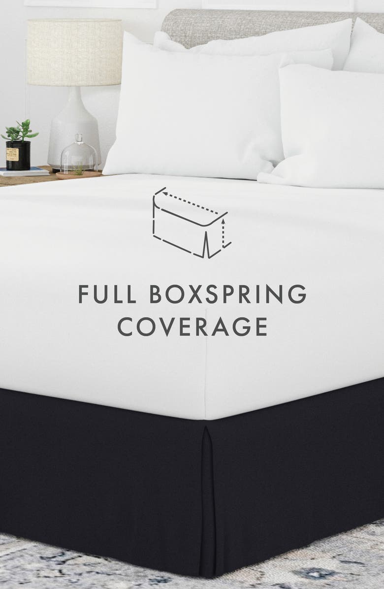 HOMESPUN Premium Pleated Dust Ruffle Bed Skirt, Alternate, color, Black