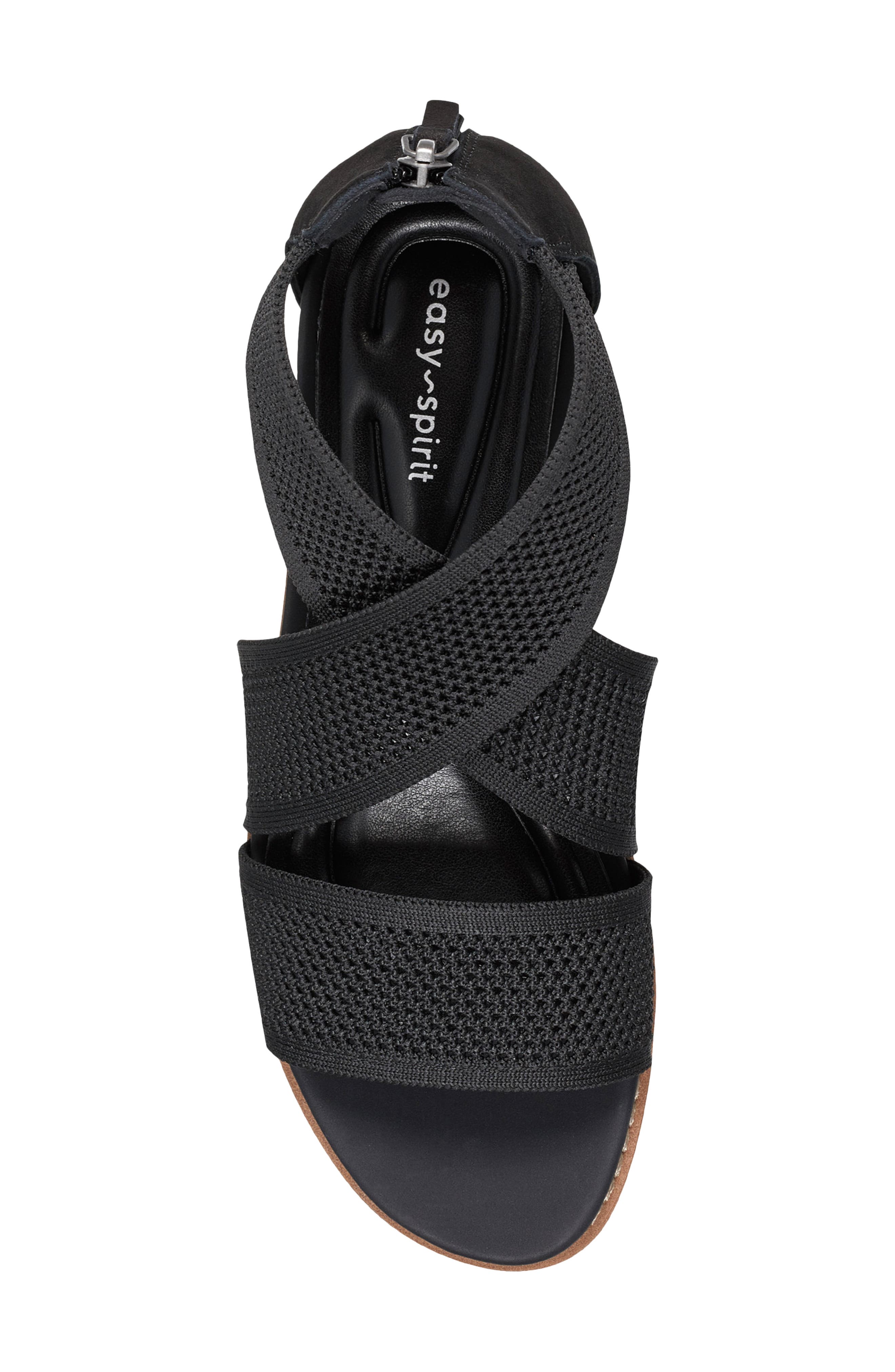 Easy Spirit Wander Strappy Sandal, Alternate, color, Black