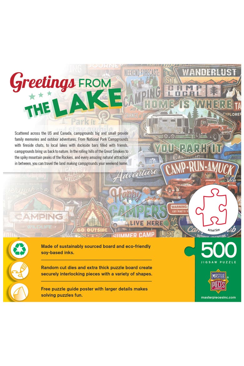 Greetings From The Lake 500pc Puzzle, Alternate, color, Multicolor
