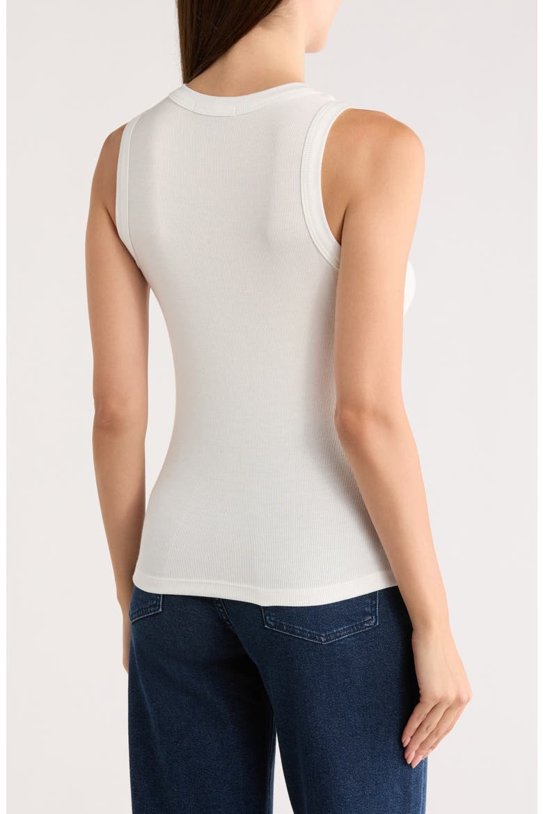 Ribbed Ringer Tank Top, Alternate, color, VELLUM