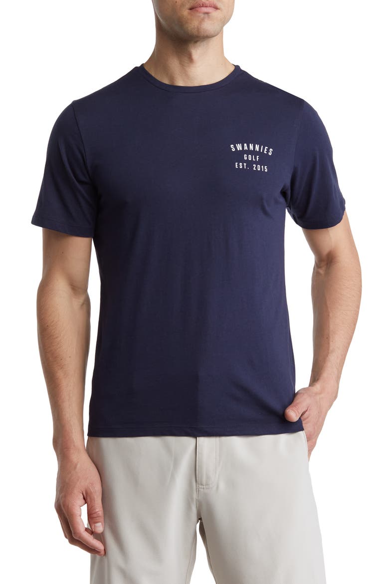 Celebrate Pars Golf T-Shirt, Main, color, NAVY