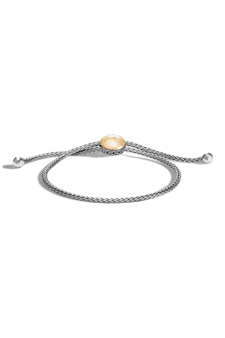 Palu Sterling Silver & 18K Gold Adjustable Slide Bracelet, Alternate, color, SILVER/ GOLD