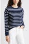 selected Navy Still Ivory Gentry Stripe