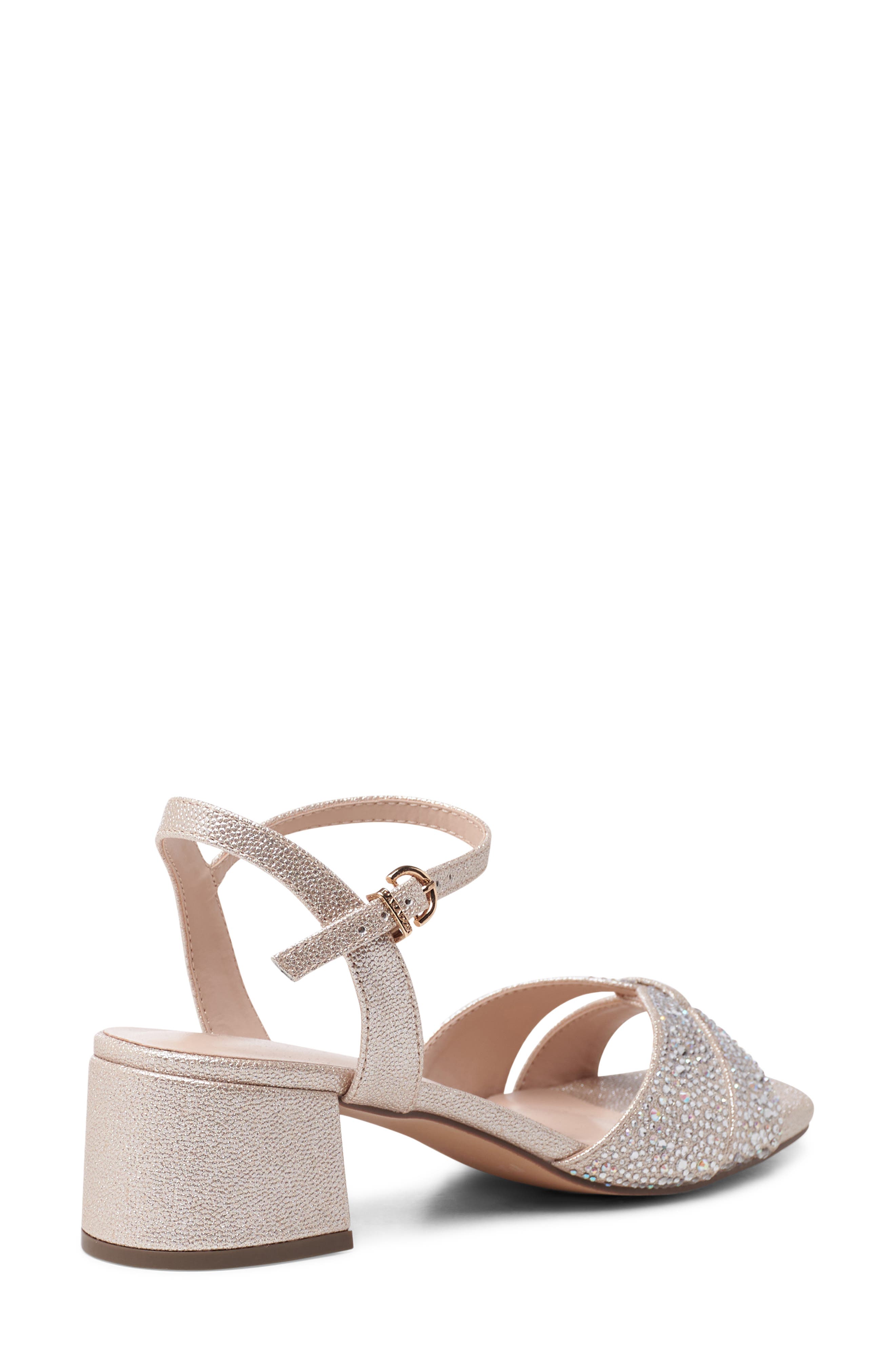 Marquise Embellished Ankle Strap Sandal, Alternate, color, CHAMPAGNE