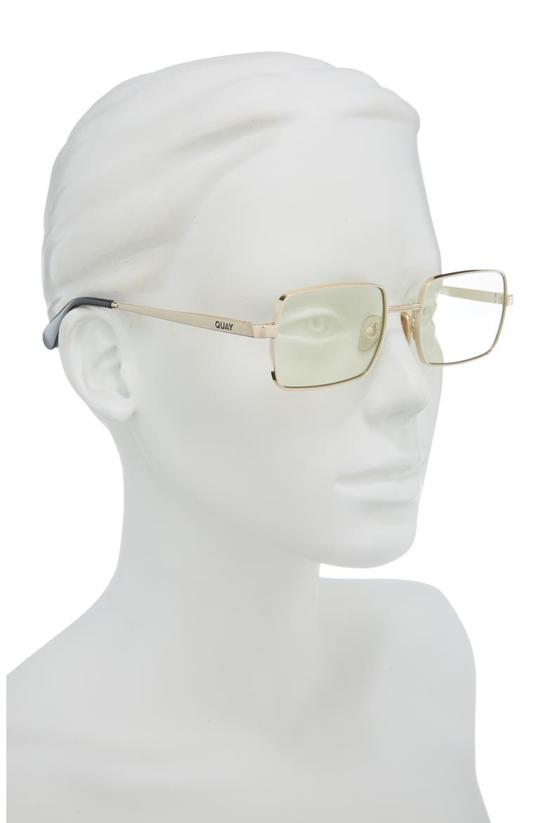 DND 55mm Square Sunglasses, Alternate, color, GOLD/ LIGHT PISTACHIO