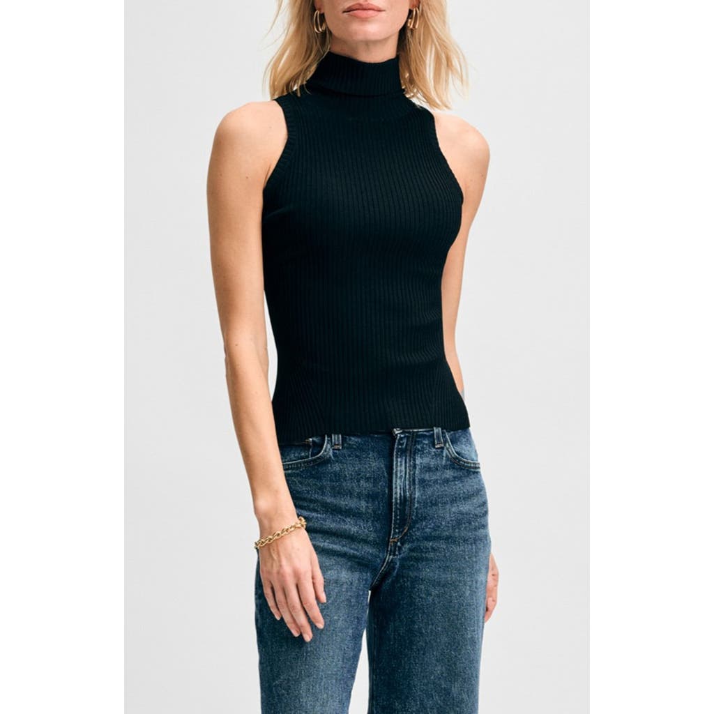 Isaac Mizrahi New York Rib Turtleneck Sleeveless Top