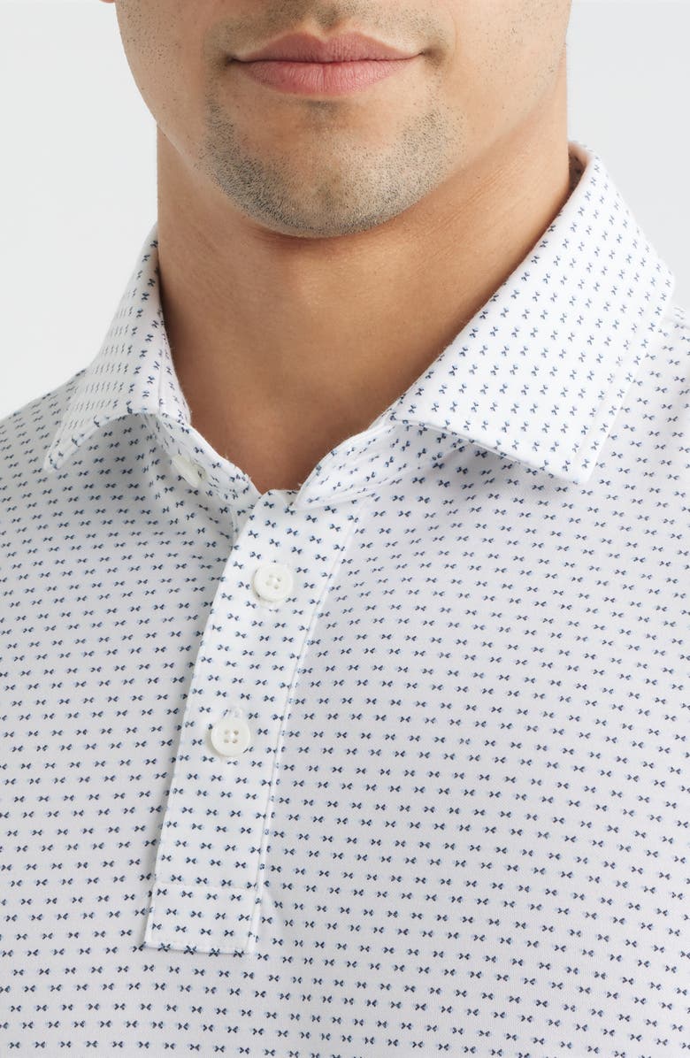 G/FORE All Play Geo Print Performance Golf Polo, Alternate, color, Snow