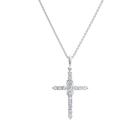 Isola 14K Gold Diamond Cross Pendant - 0.24 ct