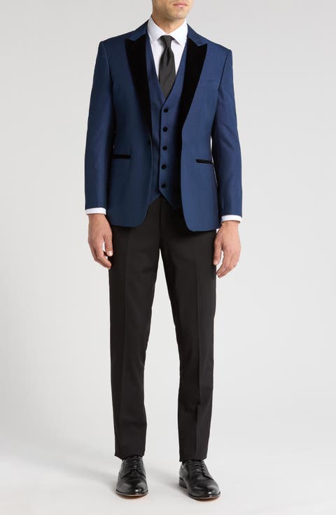 Velvet Trim Tuxedo with Vest