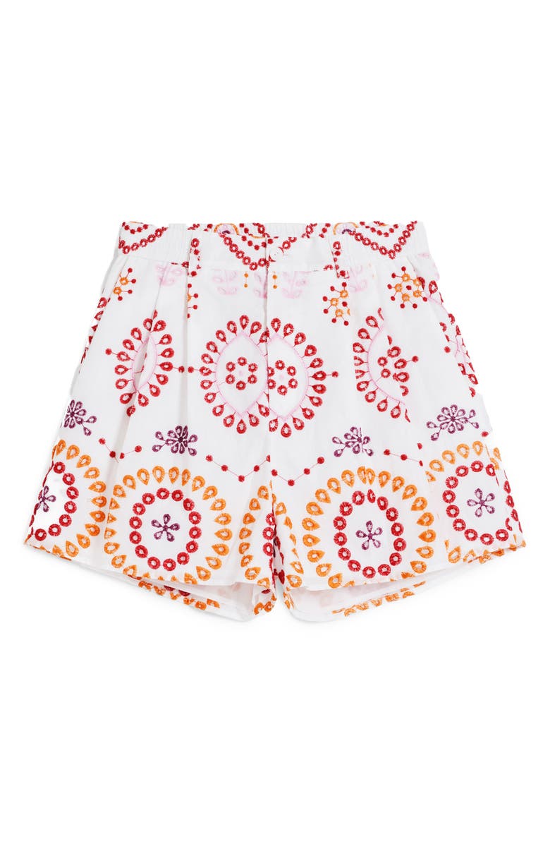 Desigual Embroidered Cotton Shorts, Alternate, color, Pink