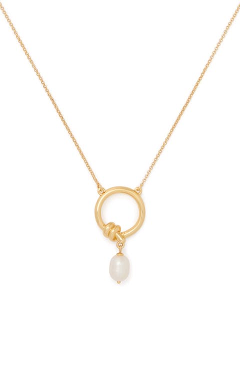 ropes & knots freshwater pearl pendant necklace