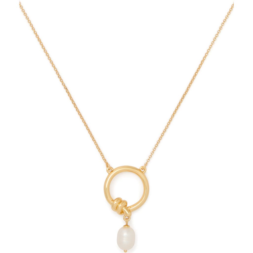 Kate Spade New York Ropes & Knots Freshwater Pearl Pendant Necklace, 18-21