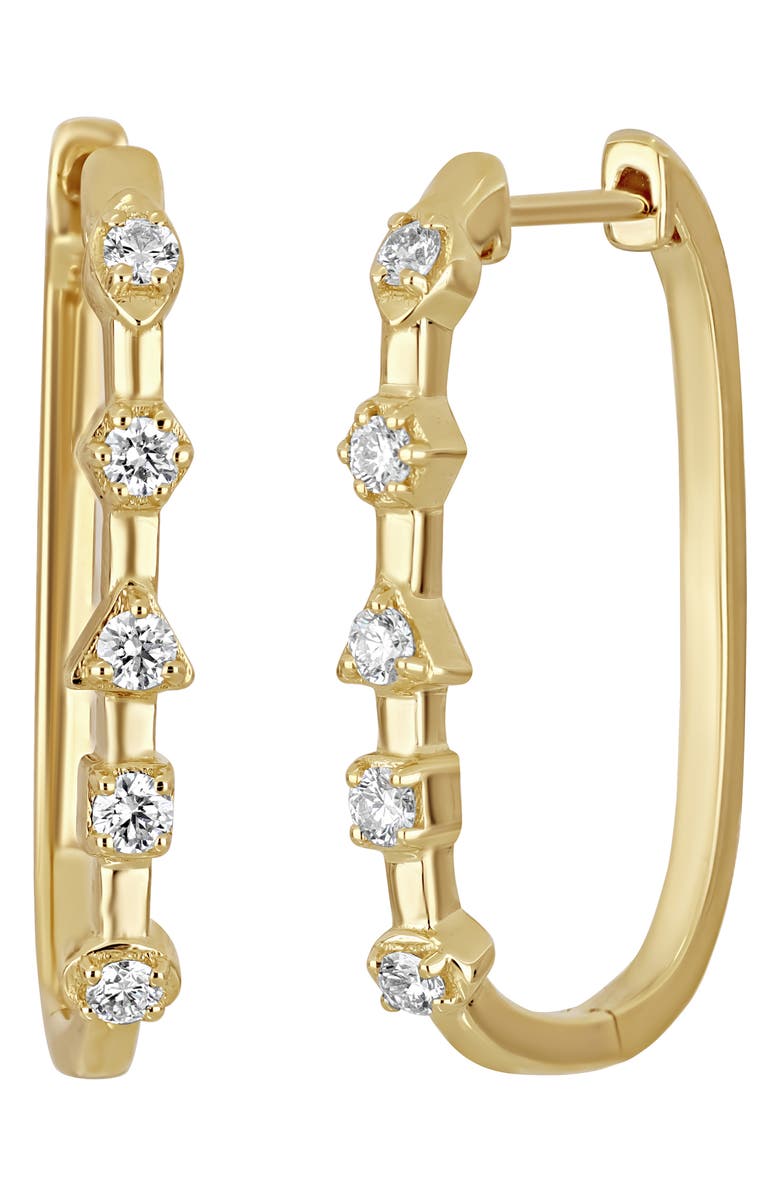 Bony Levy Maya Diamond Station Set Hoop Earrings, Main, color, 18K Yellow Gold