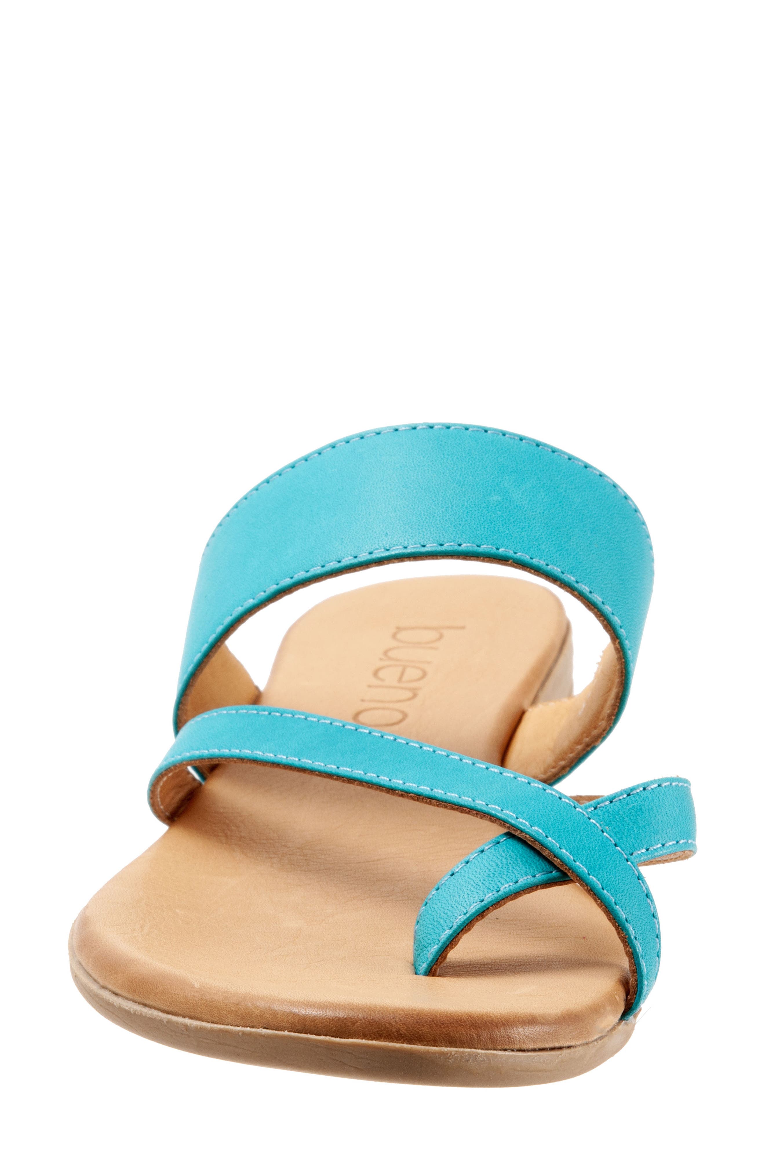Jackson Toe Strap Slide Sandal, Alternate, color, TURQUOISE LEATHER