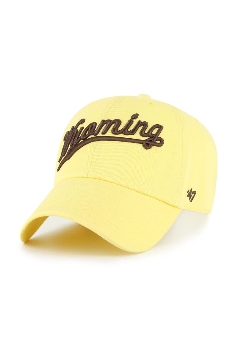 Men's '47 Gold Wyoming Cowboys Vault Clean Up Adjustable Hat, Main, color, Gold
