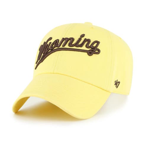 Men's '47 Gold Wyoming Cowboys Vault Clean Up Adjustable Hat