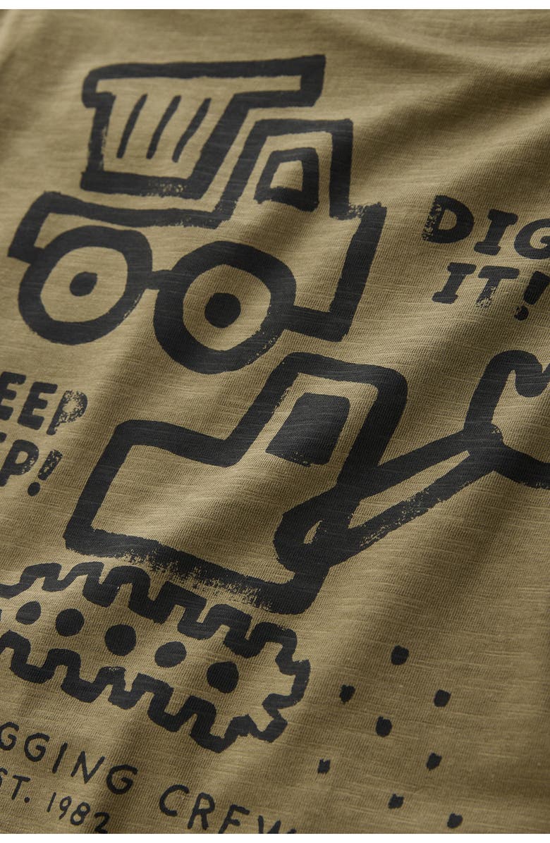 NEXT Kids' Digger Graphic T-Shirt & Shorts Set, Alternate, color, Green