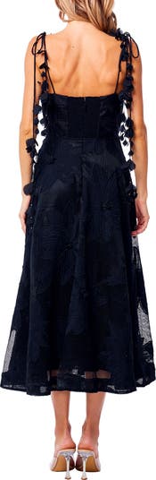 Emilia Bustier Lace Midi Cocktail Dress
