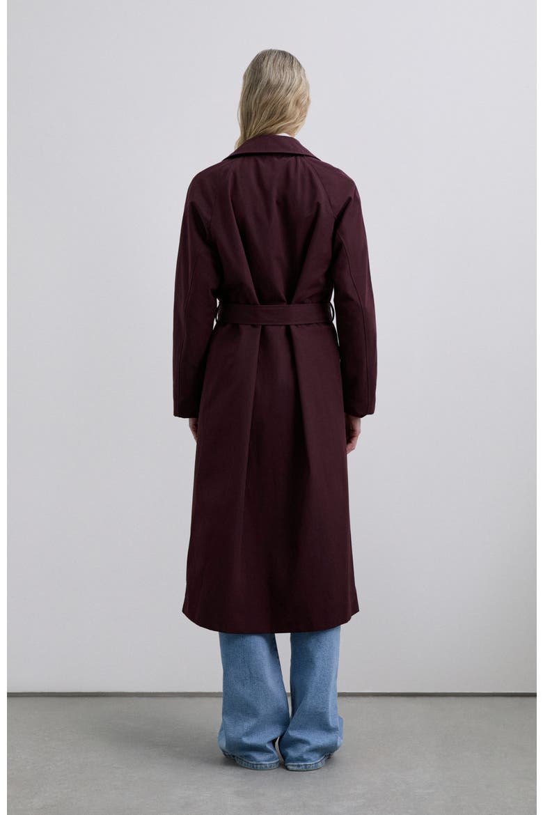 Doubletrench Coat, Alternate, color, Burgundy