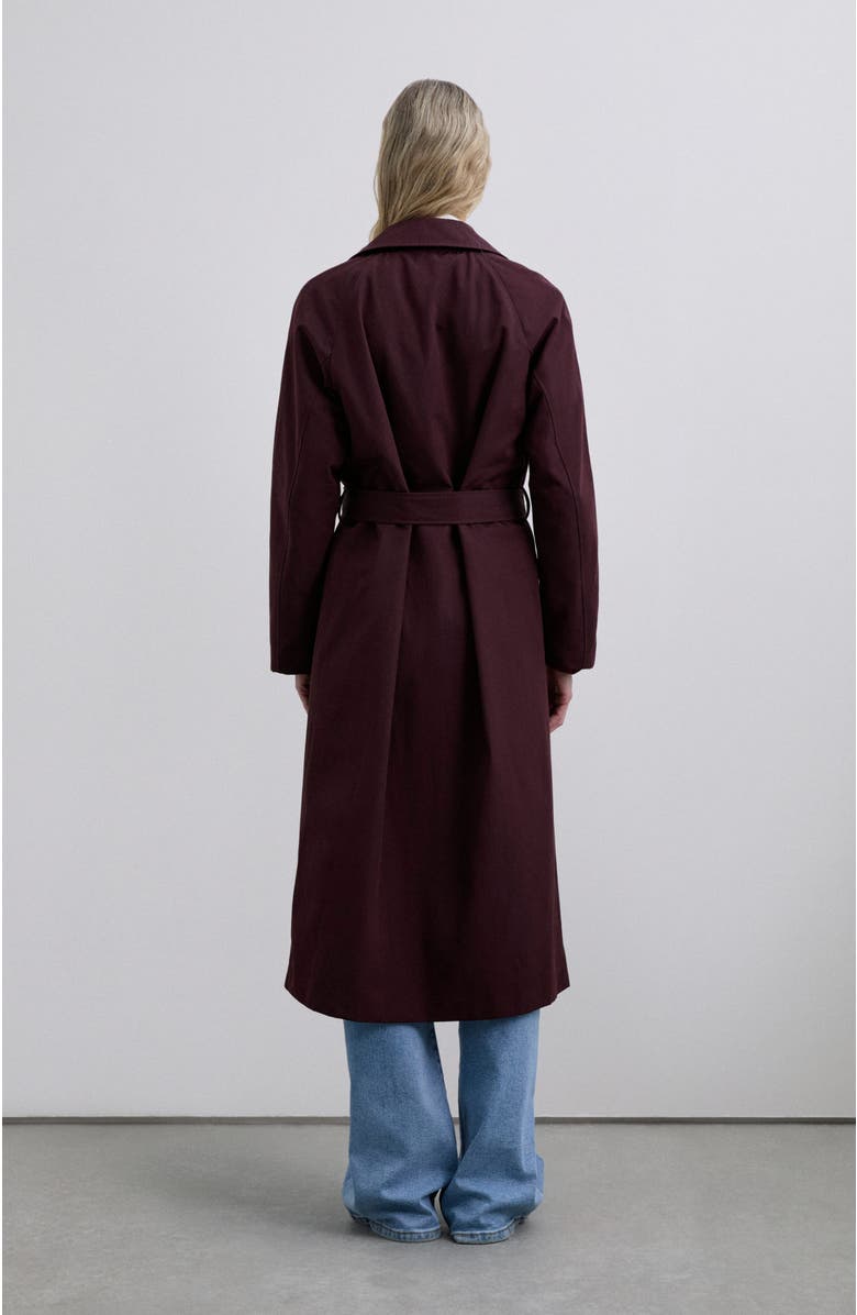 Scalpers Doubletrench Coat, Alternate, color, Burgundy
