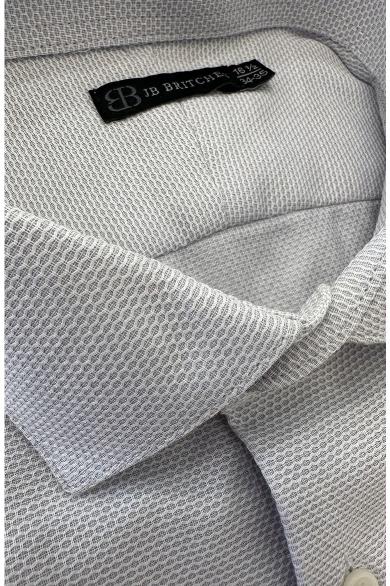 Trim Fit Dress Shirt, Alternate, color, SILVER