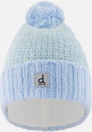 Deux par Deux Classic Textured Fleece-Lined Knit Hat with Pompom