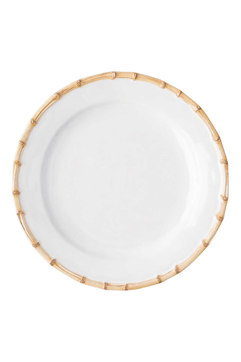 Bamboo Ceramic Charger Plate, Main, color, WHITEWASH/ BAMBOO NATURAL