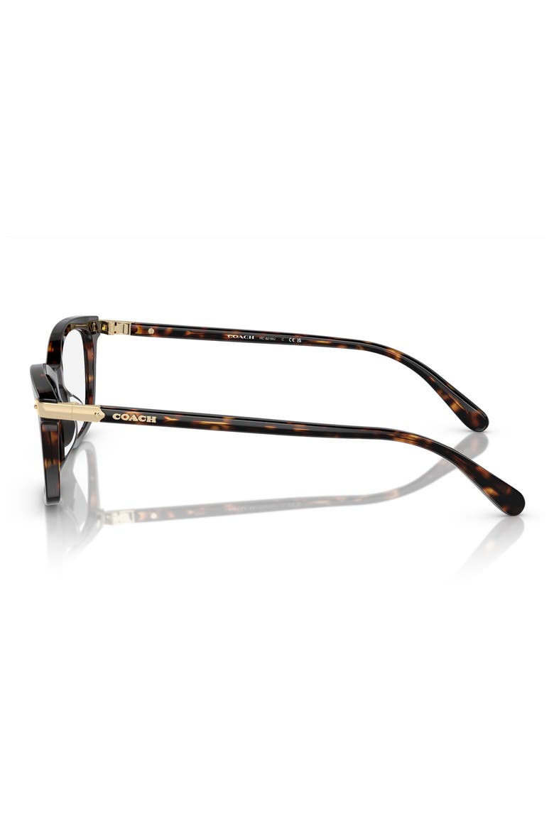 51mm Rectangular Optical Glasses, Alternate, color, DARK TORTOISE / DEMO