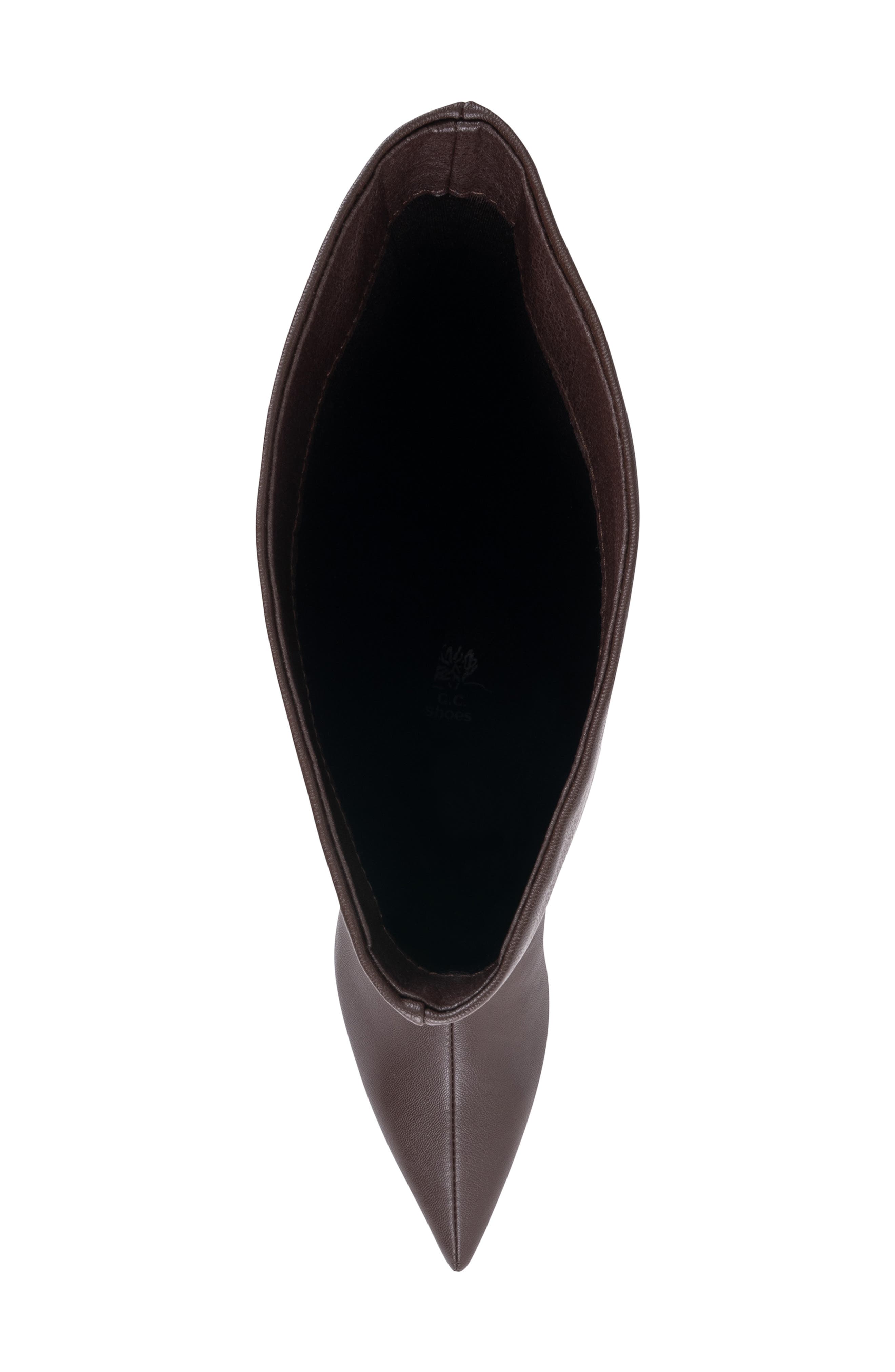 Sutton Faux Leather Knee High Boot, Alternate, color, BROWN