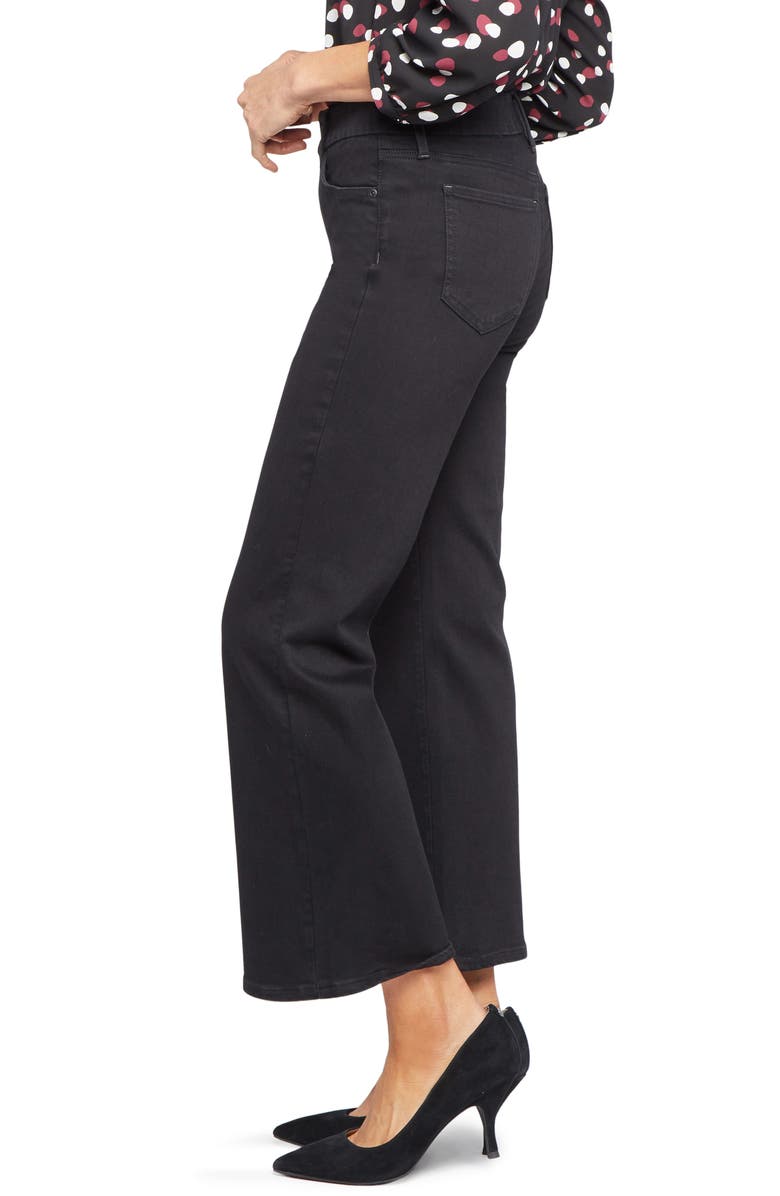 NYDJ Waist Match Relaxed Flare Jeans, Alternate, color, Black Rinse