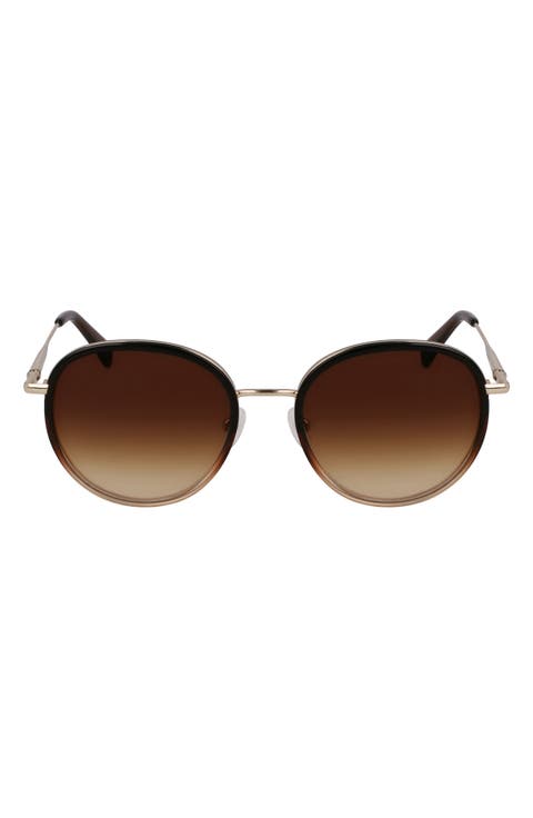 Roseau 52mm Gradient Round Sunglasses