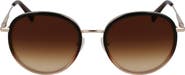 Longchamp Roseau 52mm Gradient Round Sunglasses