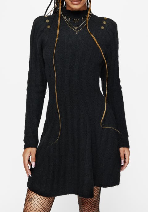 Dream Ribbed Skater Knit Dress