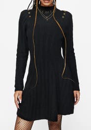 Disturbia Dream Ribbed Skater Knit Dress